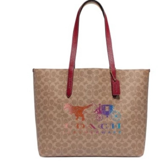 🦖✨Coach Rainbow Rexy Signature tote✨🦖 - Picture 1 of 4